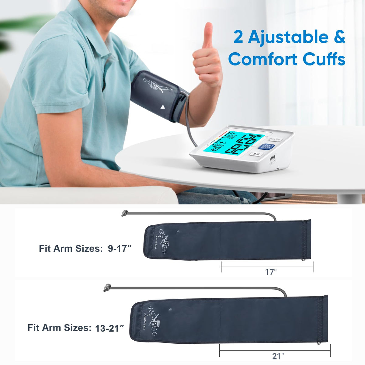 Blood Pressure Monitor with Dual Cuffs R4211