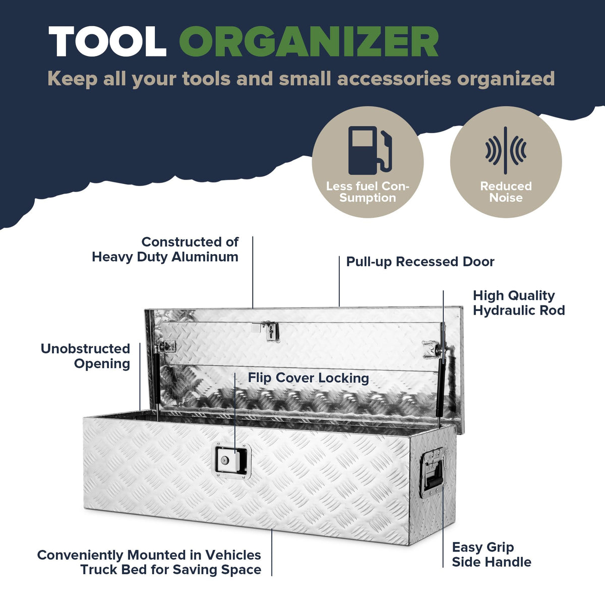 39"x13"x10" Heavy Duty Truck Bed Tool Box V440