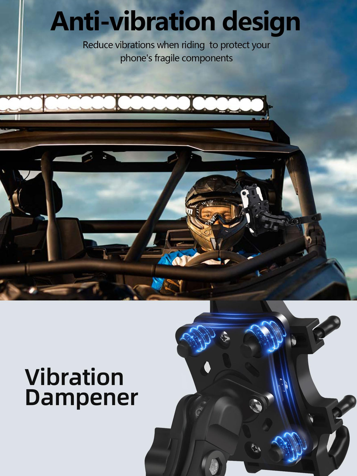 UTV Phone Mount Holder with Vibration Dampener T660392