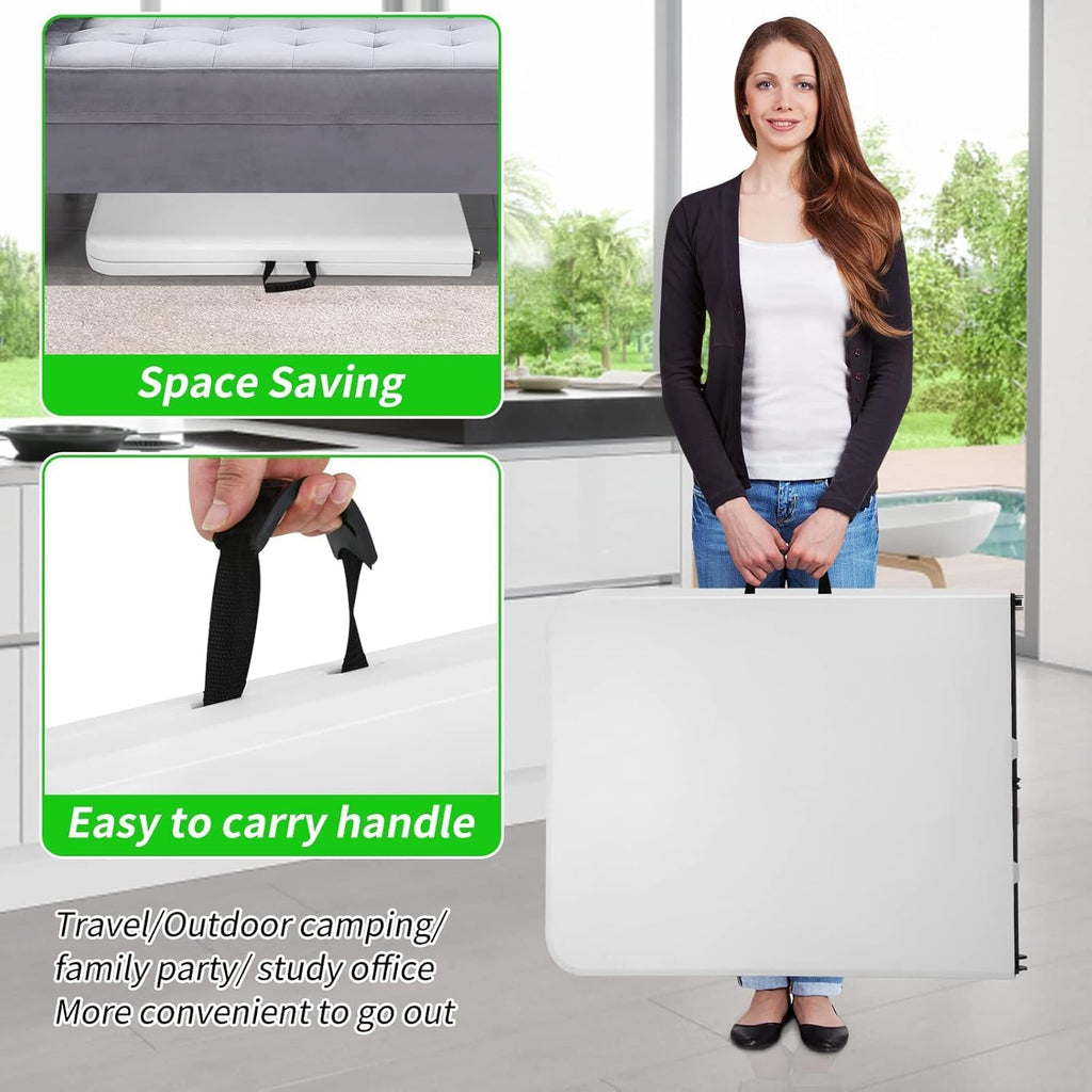 White 6FT Folding Table D868