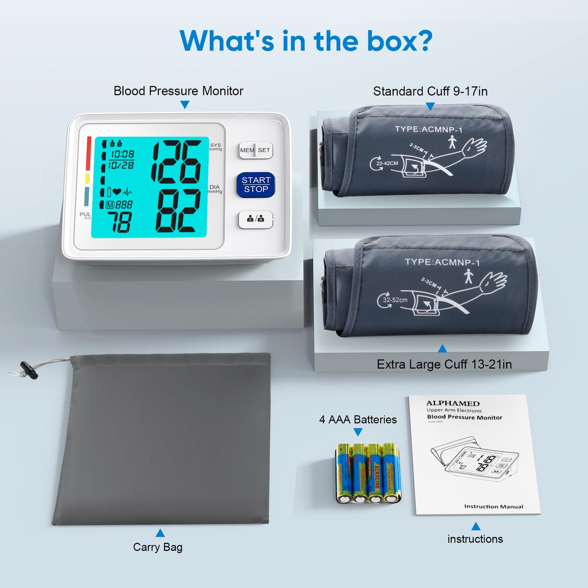 Blood Pressure Monitor with Dual Cuffs R4211