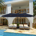 15ft Double-Sided Patio Umbrella with Base W27904