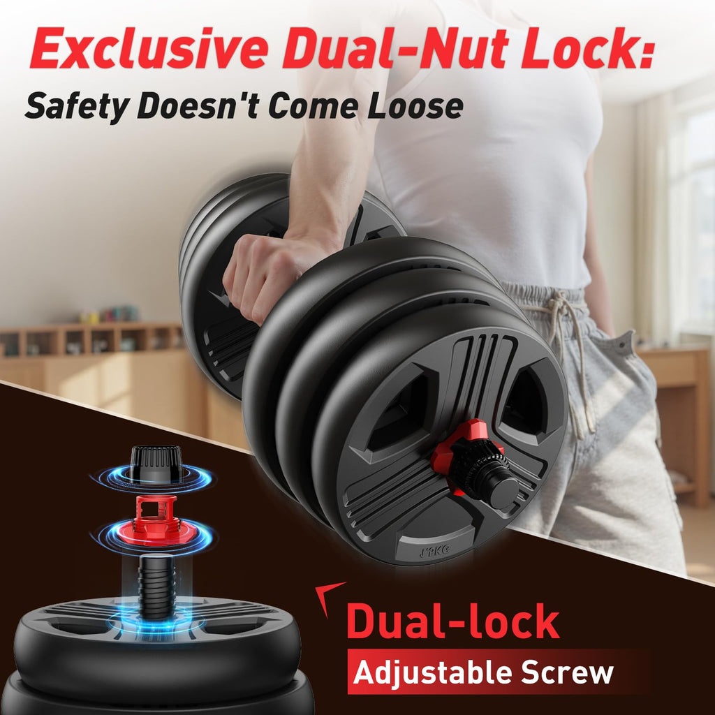 Adjustable 5 in 1 Dumbbell Set 20-90 lbs E9503