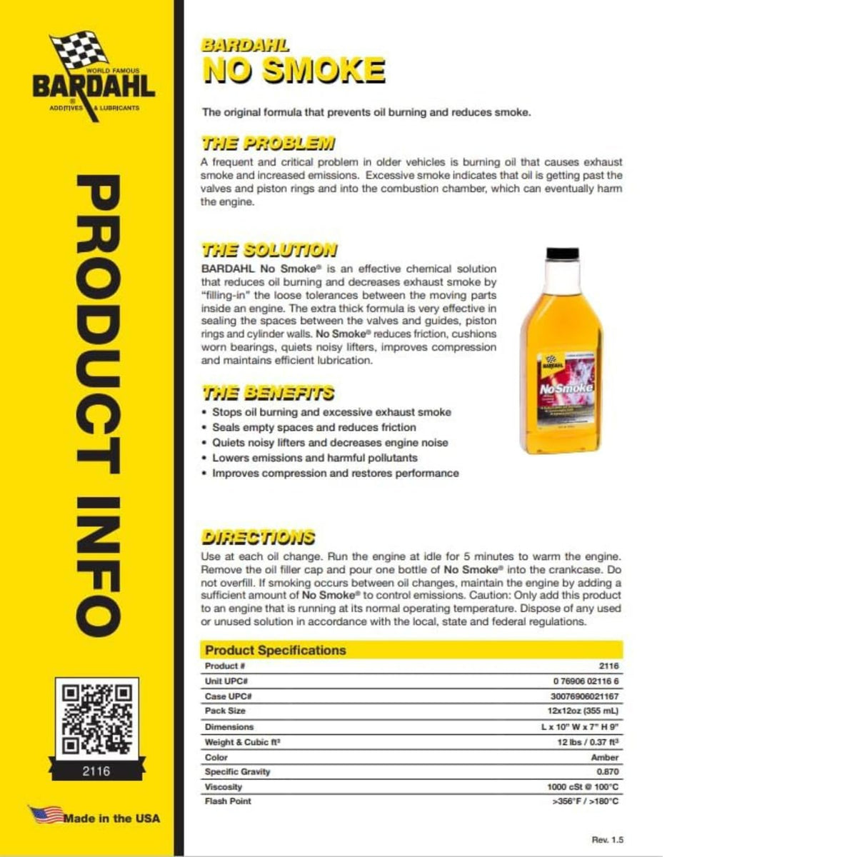 Motor Oil Additive 16 oz N27278