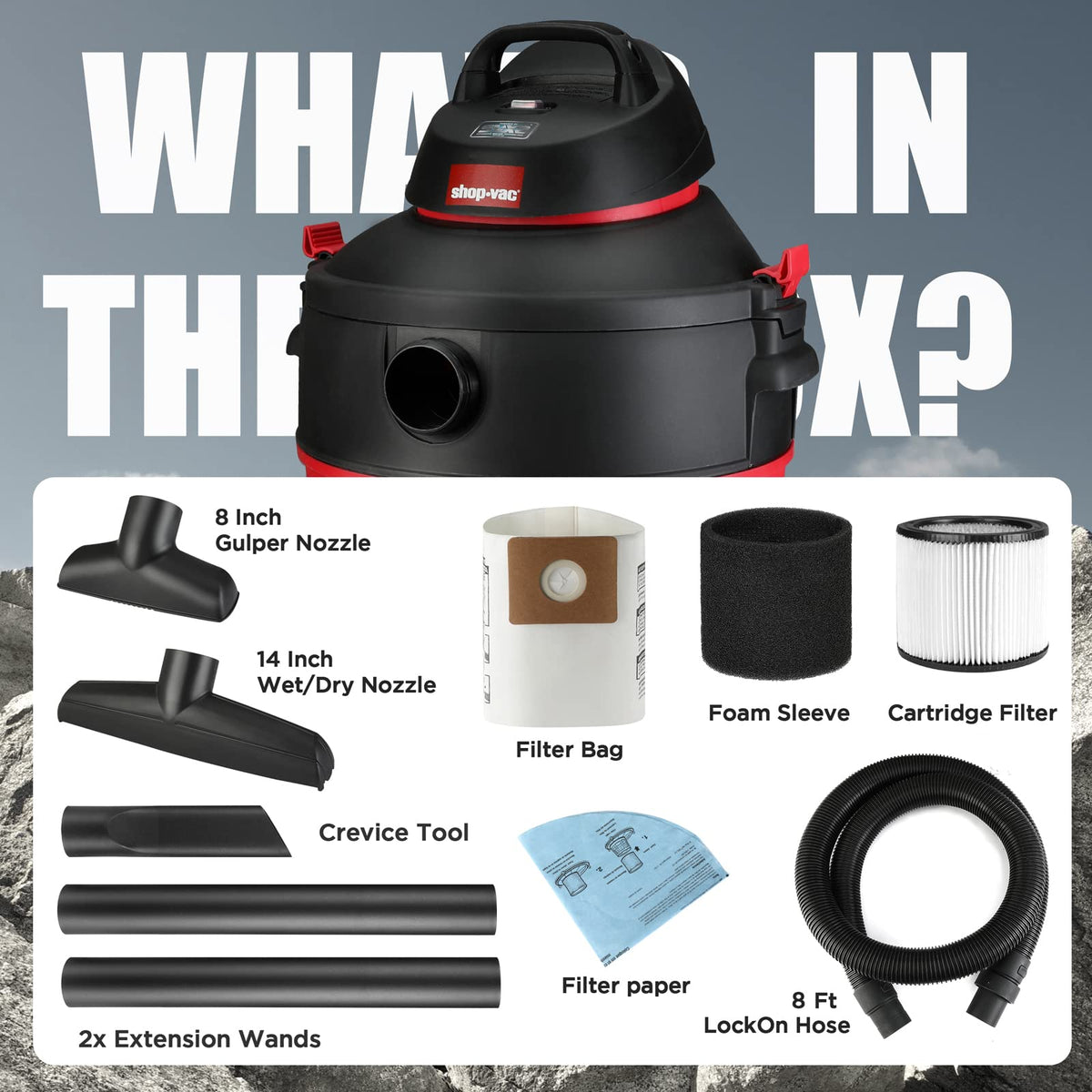 12 Gallon 5.5 Peak HP Wet/Dry Vacuum I896450
