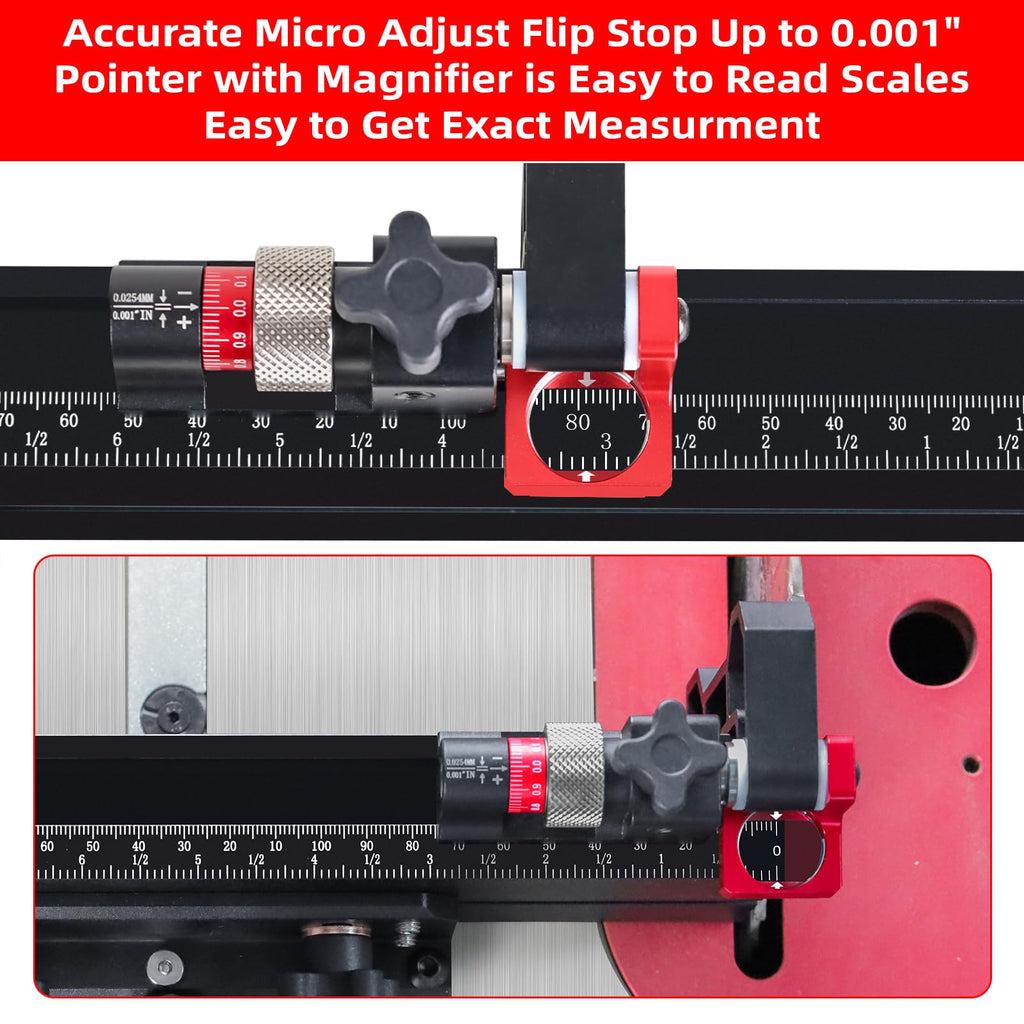 Table Saw Miter Gauge with Extendable Fence and Flip Stop E63123