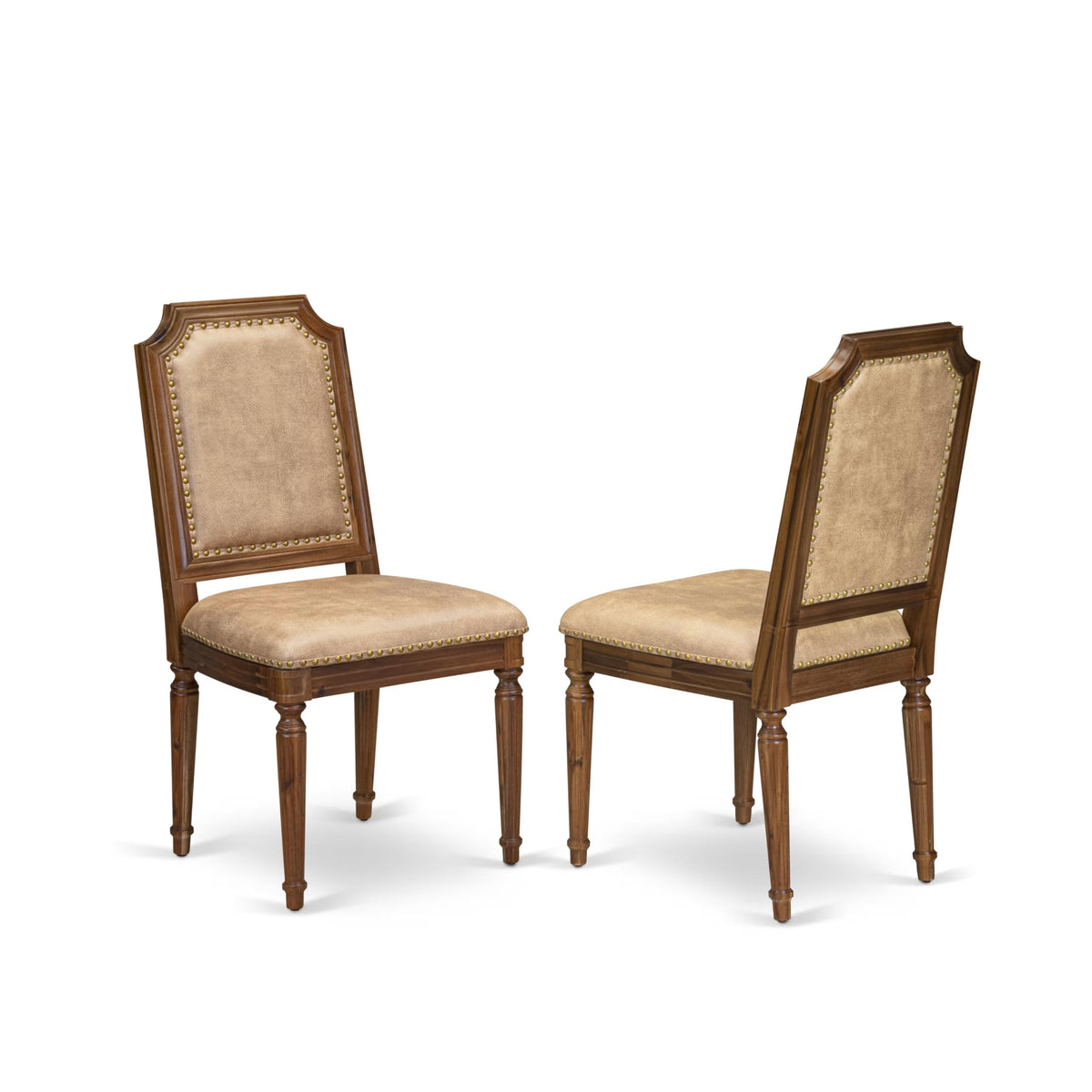 9 Piece Dining Table and 8 Beige Polyester Fabric Chairs J551