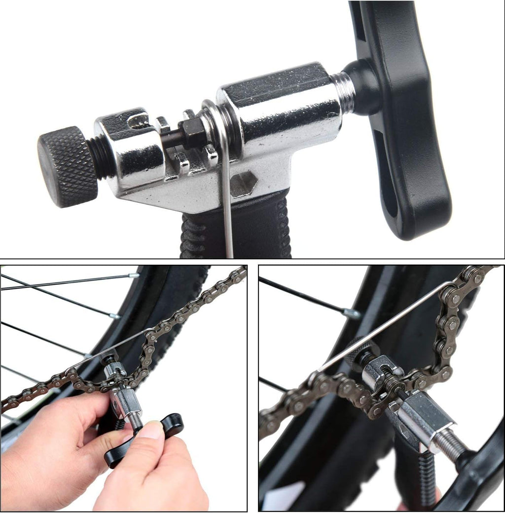 Bike Chain Repair Tool Kit with Chain Breaker, Master Link Pliers & Wear Checker T639706