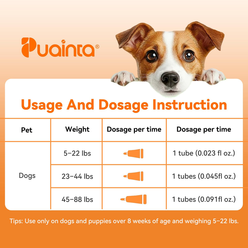 Flea and Tick Prevention for Small Dogs & Puppies, 3 Monthly Doses L13715