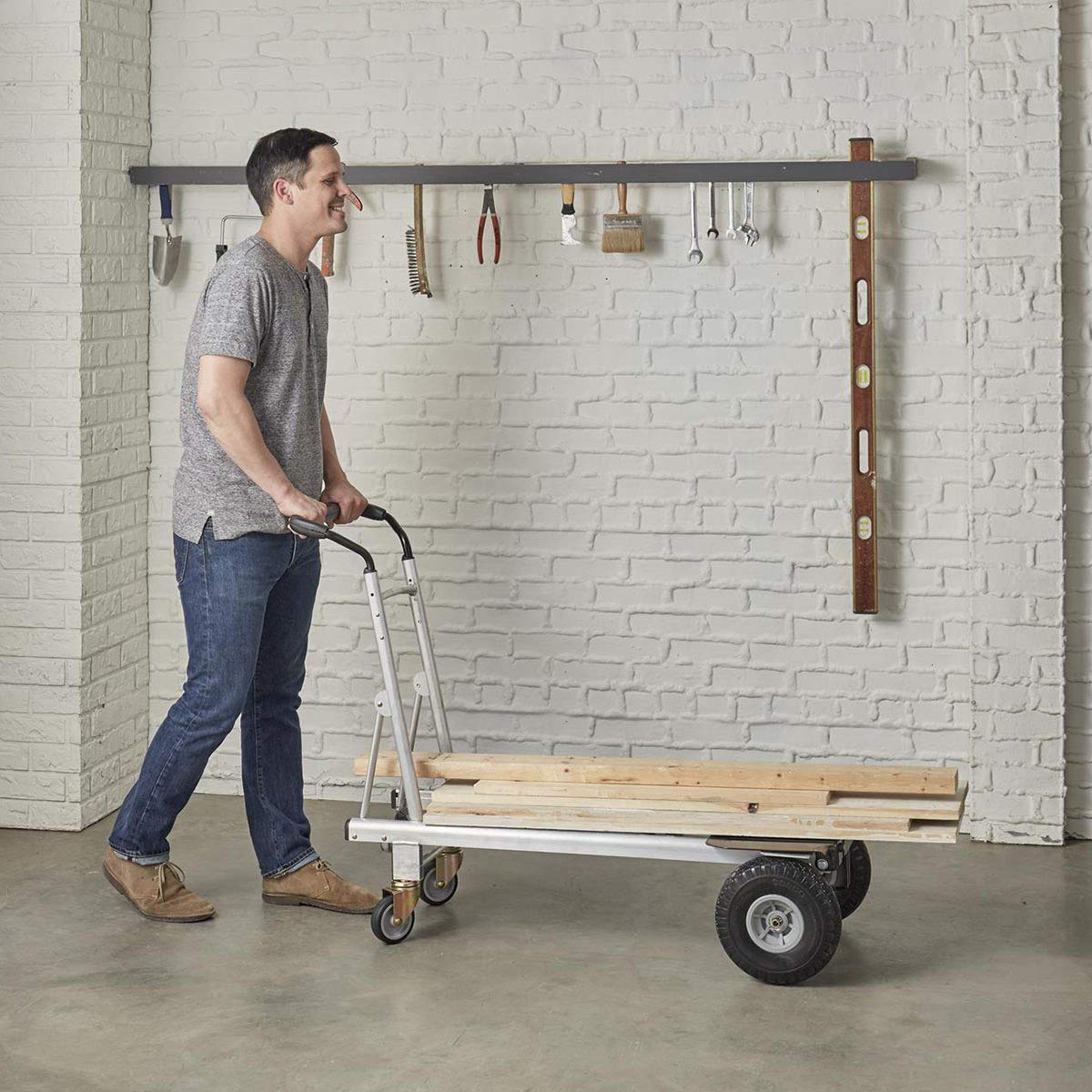 3 in 1 Aluminium Hand Truck with Flat-Free Wheels A341478