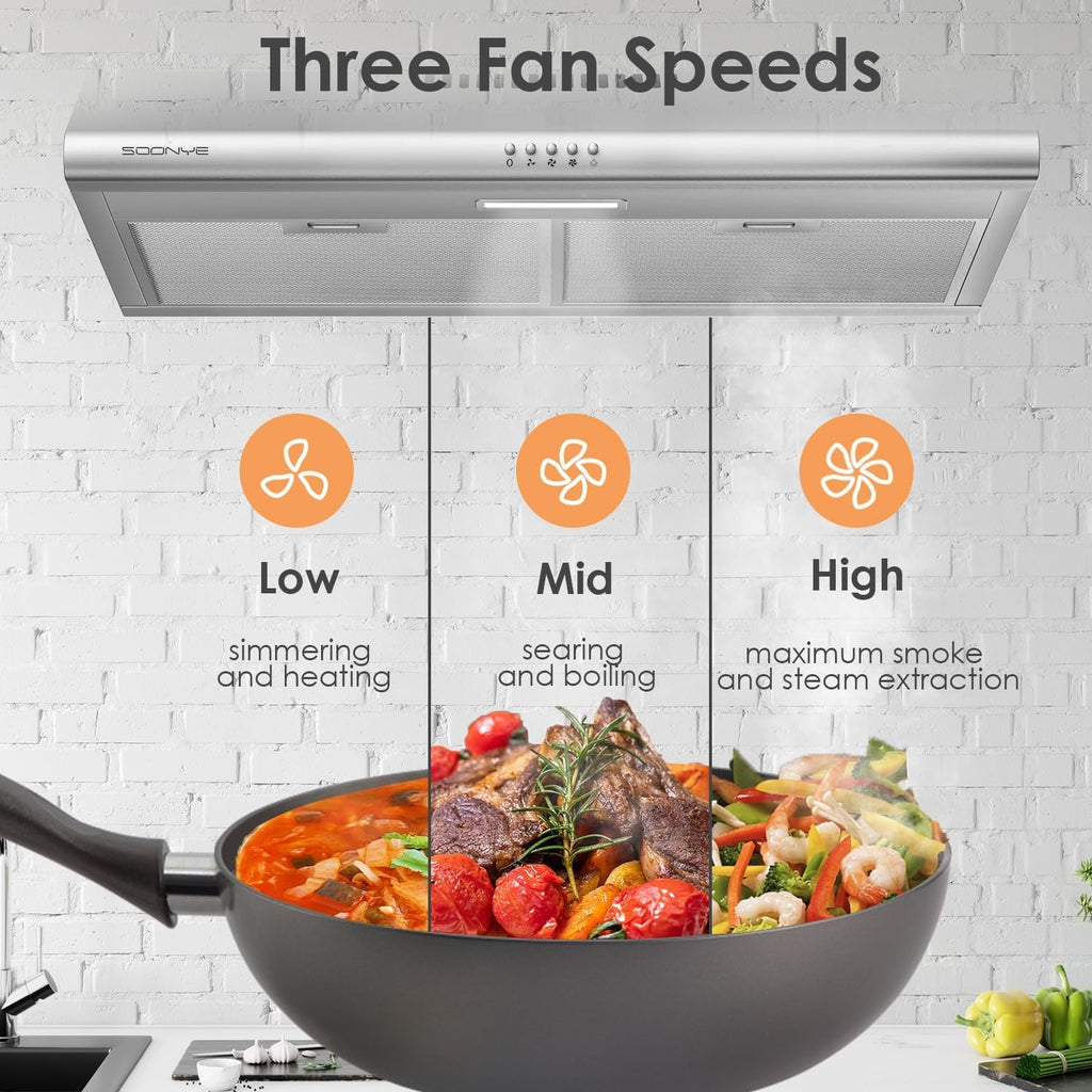 30 inch Stainless Steel Under Cabinet Range Hood H7062