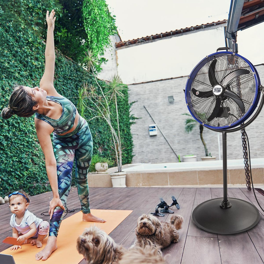 20" 3-In-1 Metal Pedestal Wall Floor Fan O203707