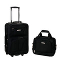 Expandable Softside Upright Luggage Set, Black, 2-Piece (14/19) Z1454