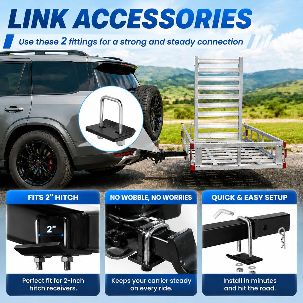 Aluminum Hitch Cargo Carrier with Ramp J820679