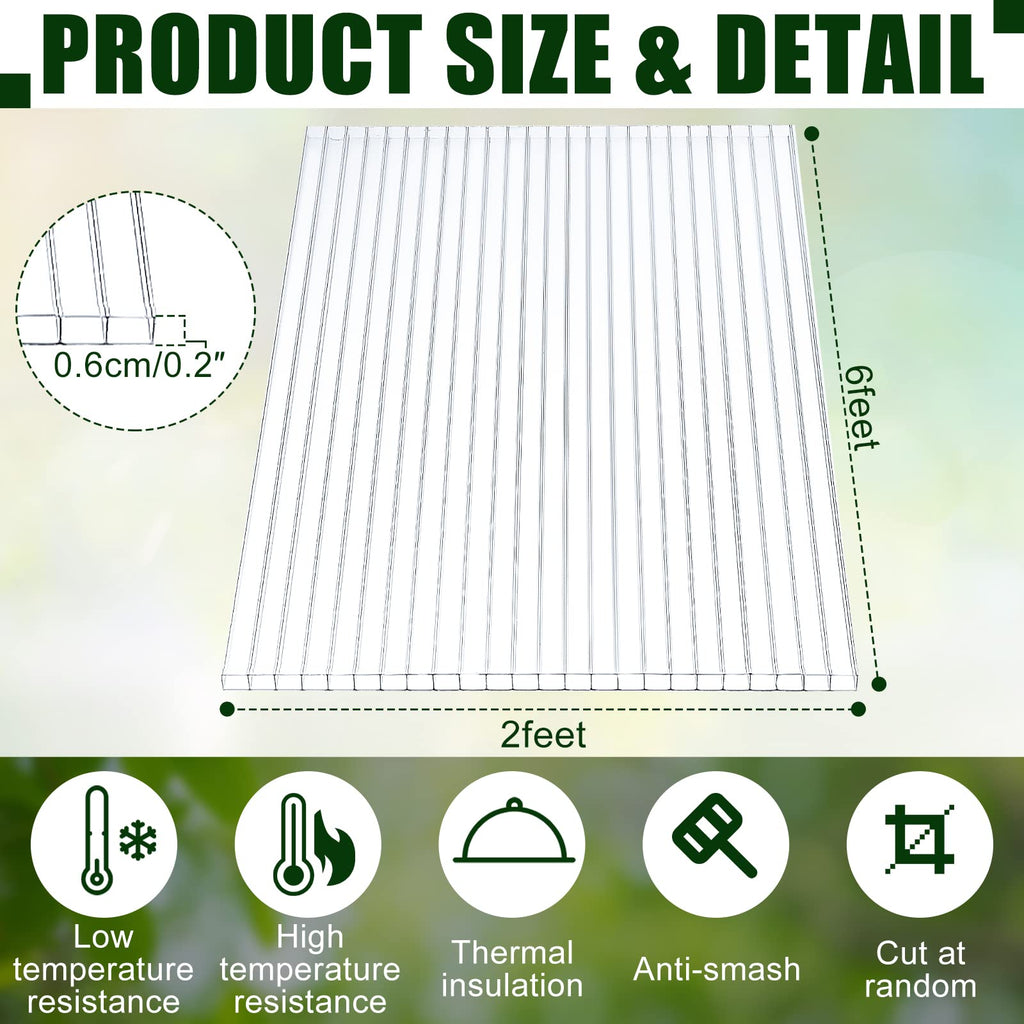 12 Pack Polycarbonate Greenhouse Panels O6683
