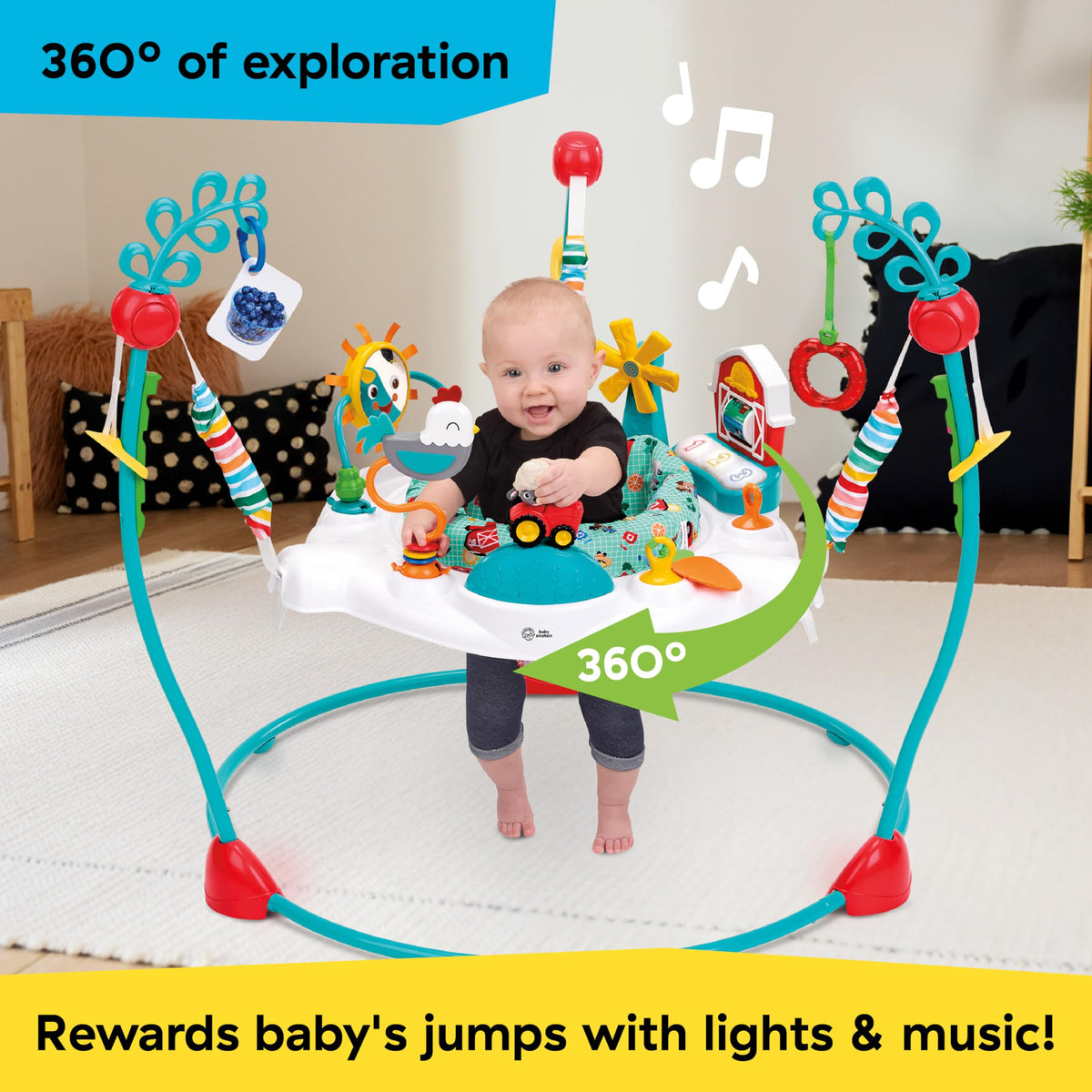 2-in-1 Baby Jumper Activity Center with Lights & Sounds X893929