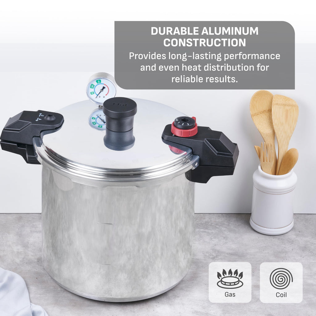 22-Quart Aluminum Pressure Canner with Racks B143