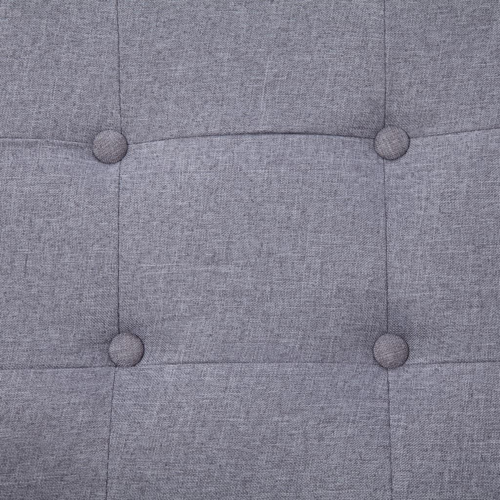 Light Gray Fabric 2-Seater Sofa with Armrests X58343