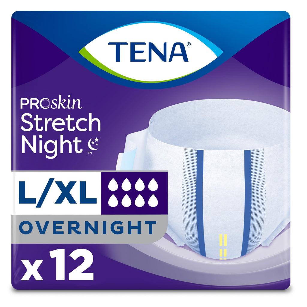 Overnight Incontinence Stretch Briefs L/XL 12 ct W76328