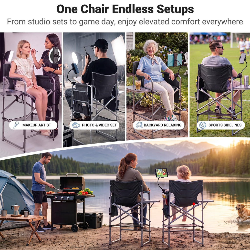 Foldable Directors Chair with Tablet Holder N515793