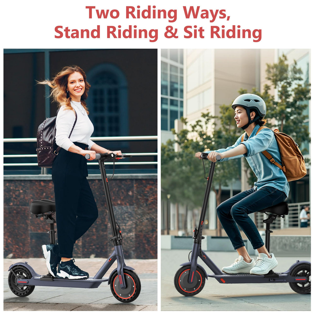 Electric Scooter with 350W/500W Motor, 19-20 MPH, Foldable K4010