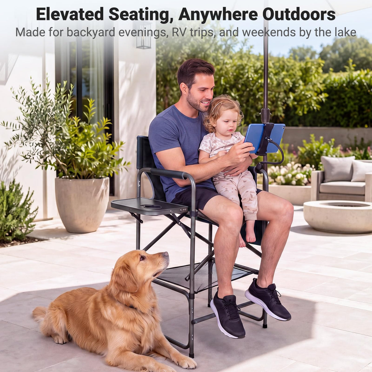 Foldable Directors Chair with Tablet Holder N515793