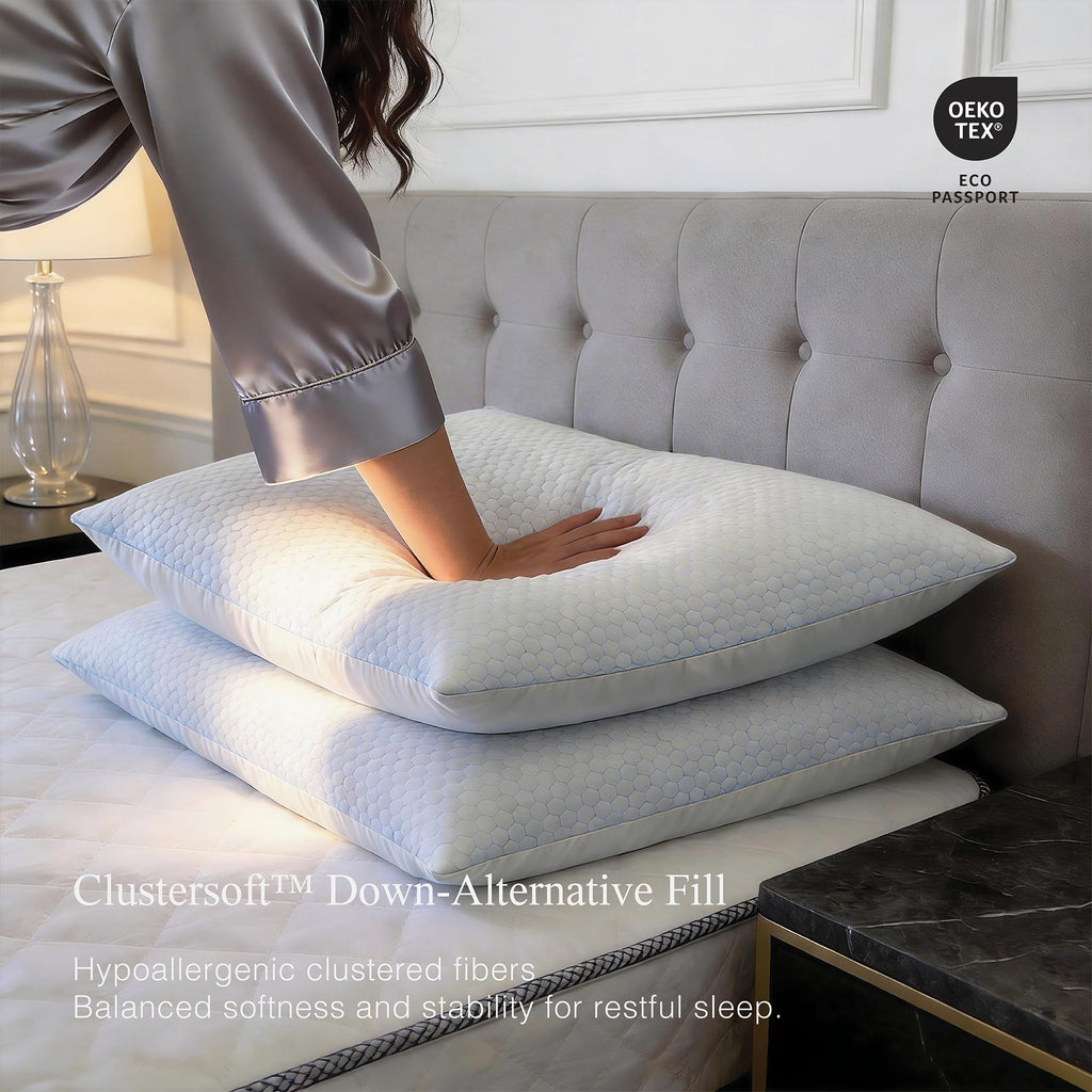 King Size Set of 2 Down Alternative Cooling Pillows F243