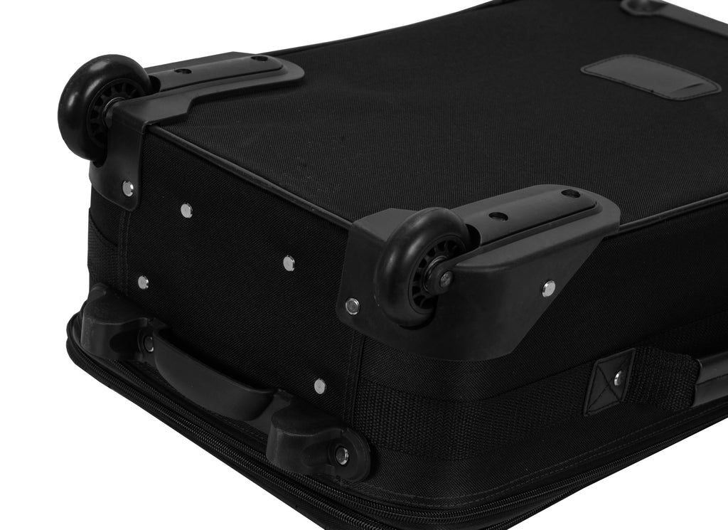Expandable Softside Upright Luggage Set, Black, 2-Piece (14/19) Z1454