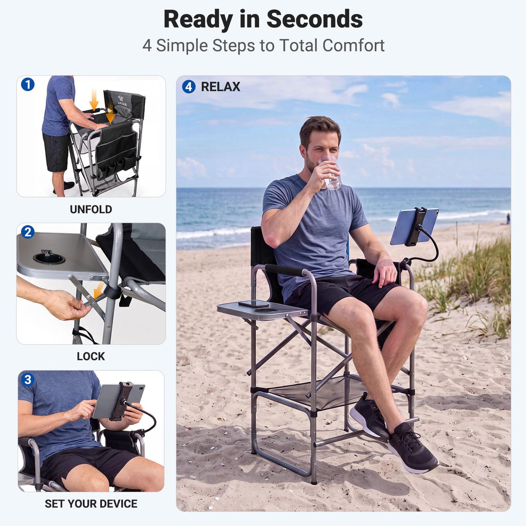 Foldable Directors Chair with Tablet Holder N515793