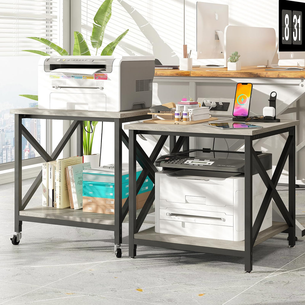 24"x23.6" Printer Stand with Power Outlet P129