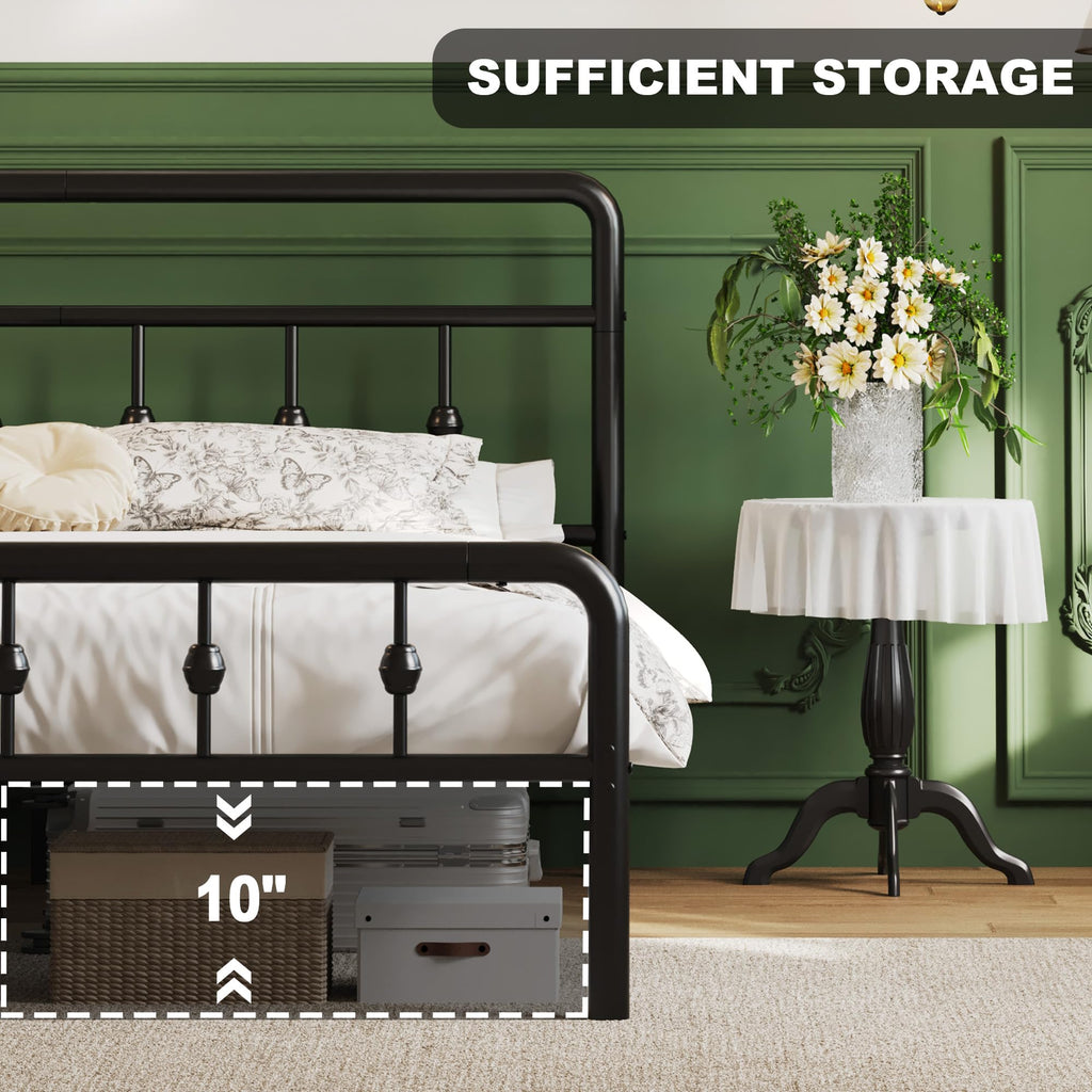 12 Inch Full Bed Frame with Headboard and Footboard W896