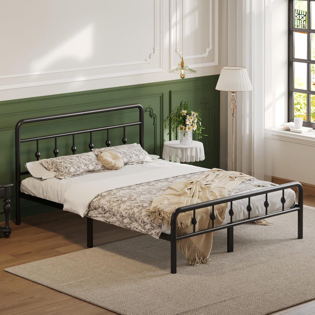 12 Inch Full Bed Frame with Headboard and Footboard W896