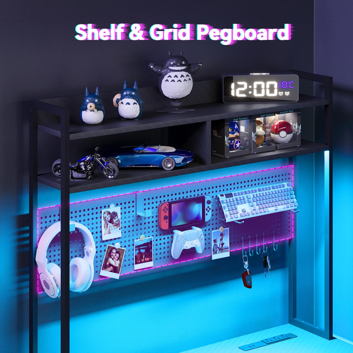 L Shaped Gaming Desk with Hutch Z4216