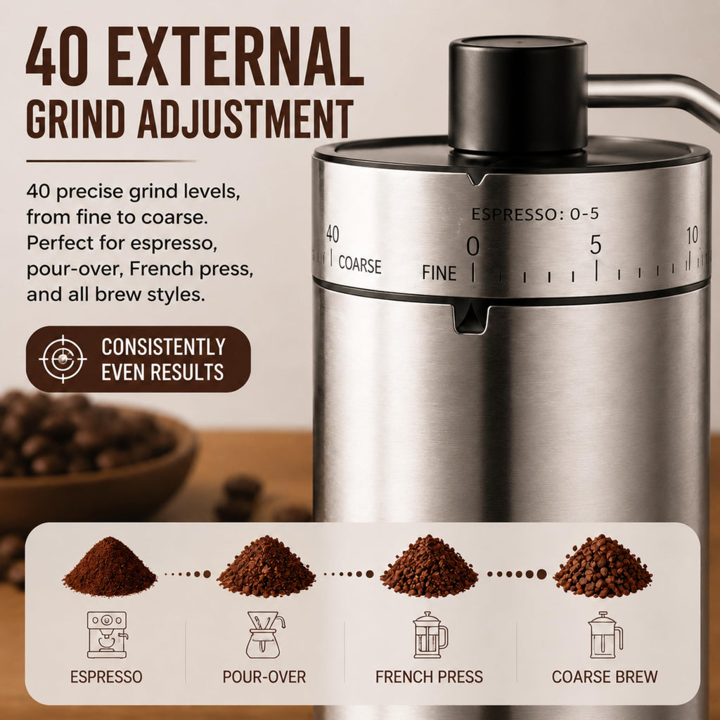 Manual Coffee Grinder with Adjustable Settings N8635