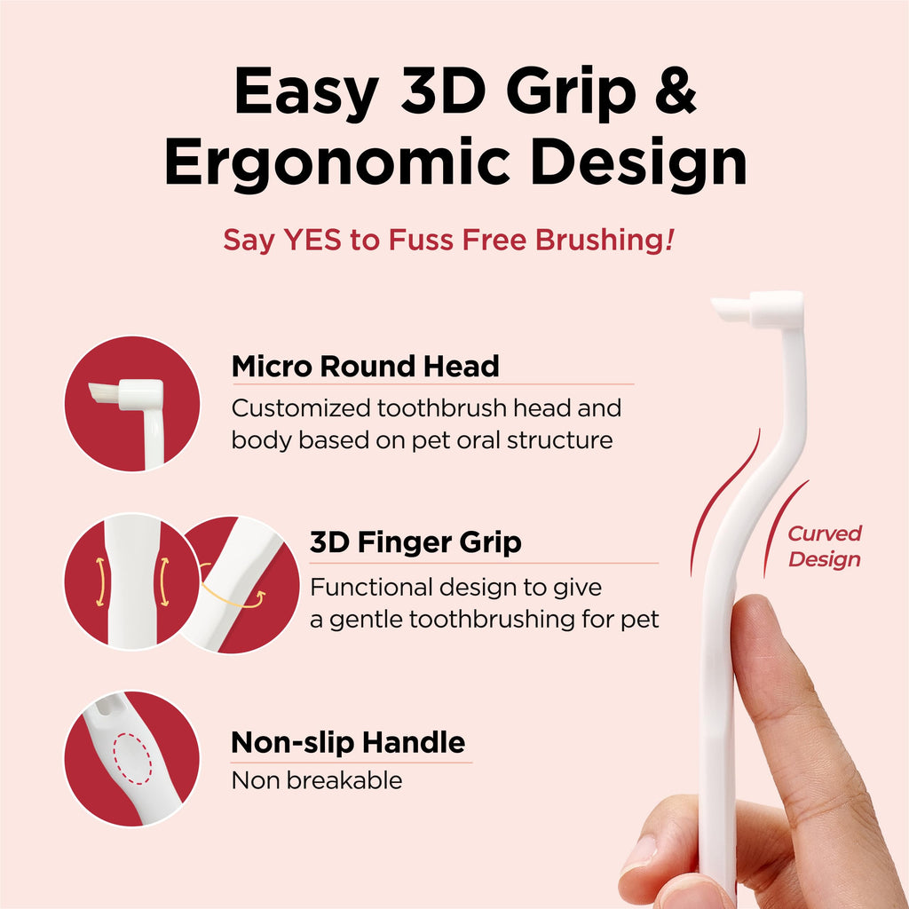 Micro Round Head Dog and Cat Toothbrush W89759