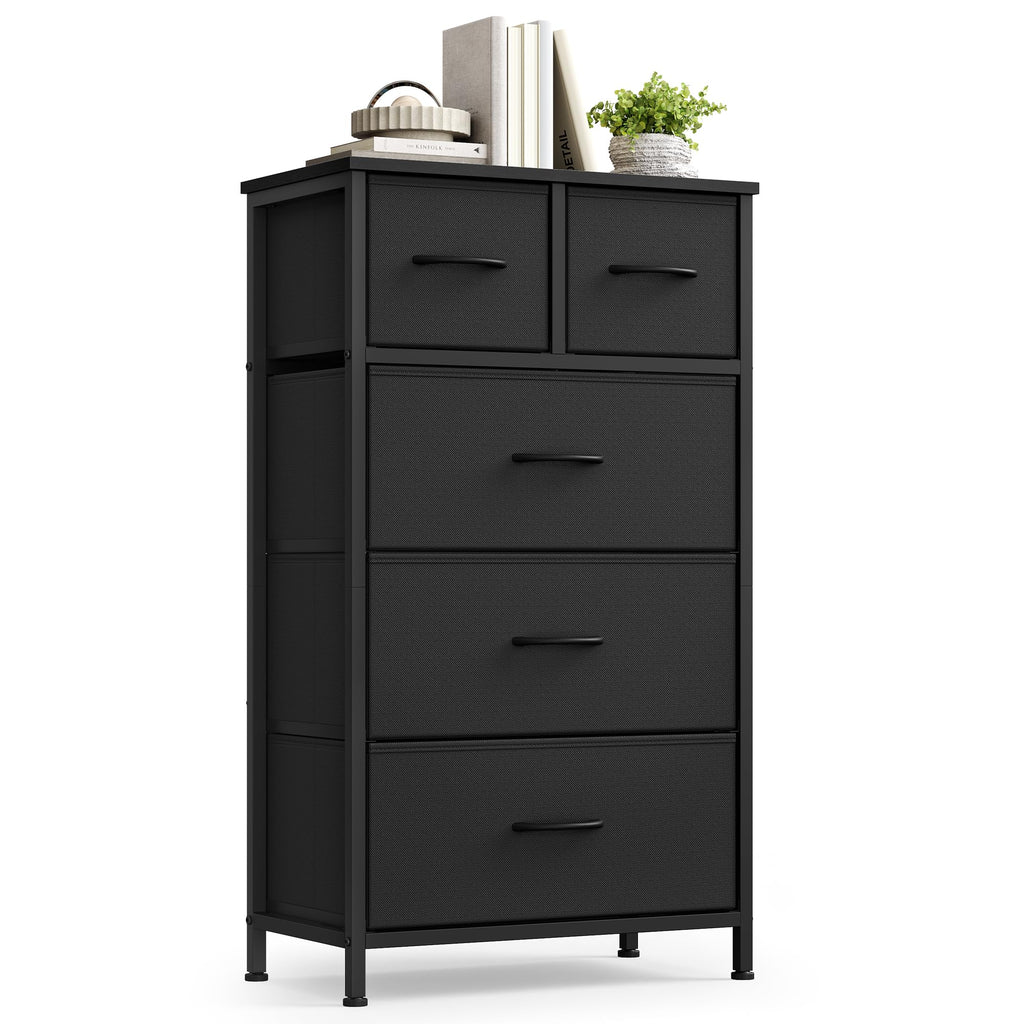 Tall Dresser with 5 Fabric Drawers T863849