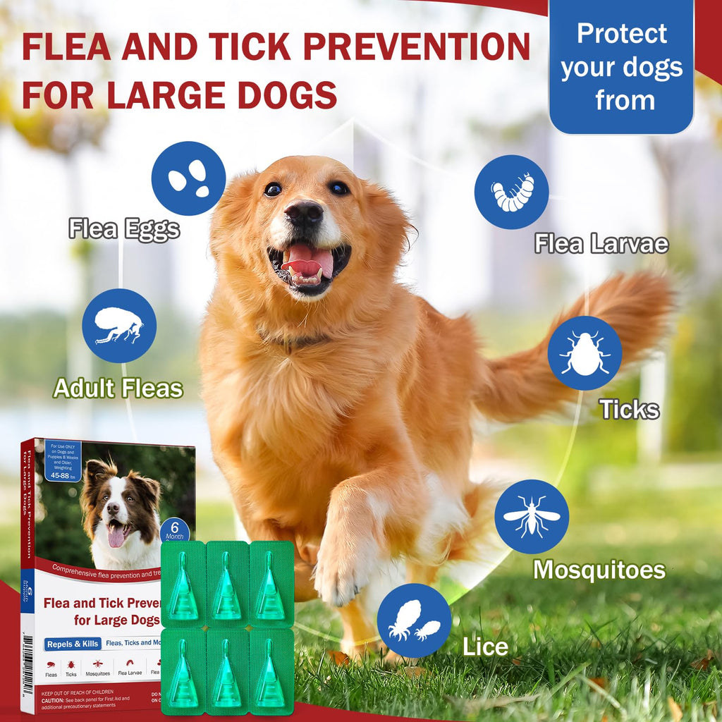 Flea and Tick Prevention for Large Dogs 45 to 88 lbs Y8503