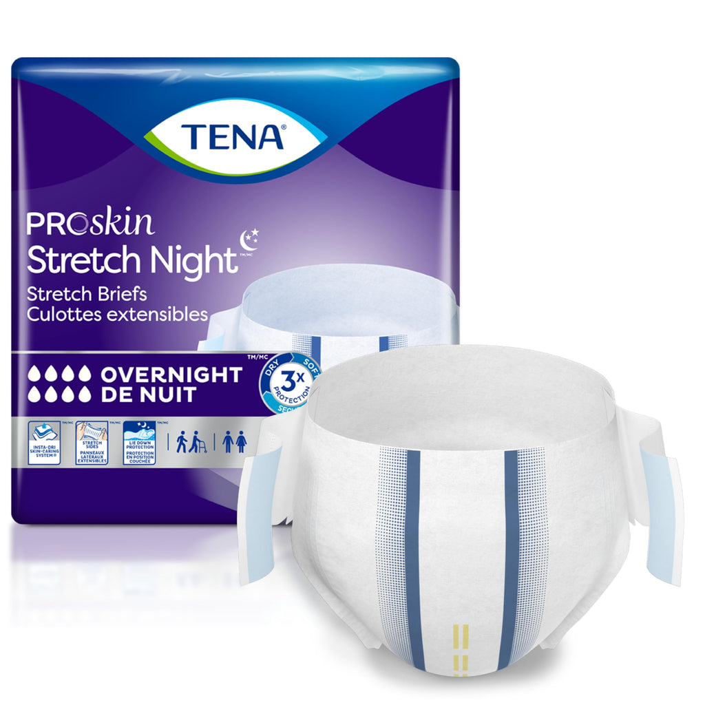 Overnight Incontinence Stretch Briefs L/XL 12 ct W76328