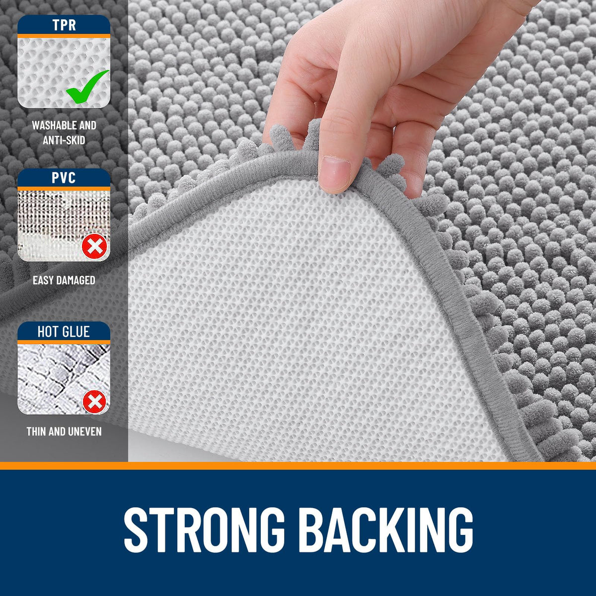 Extra Soft Absorbent Chenille Bath Rugs 30x20 R4314