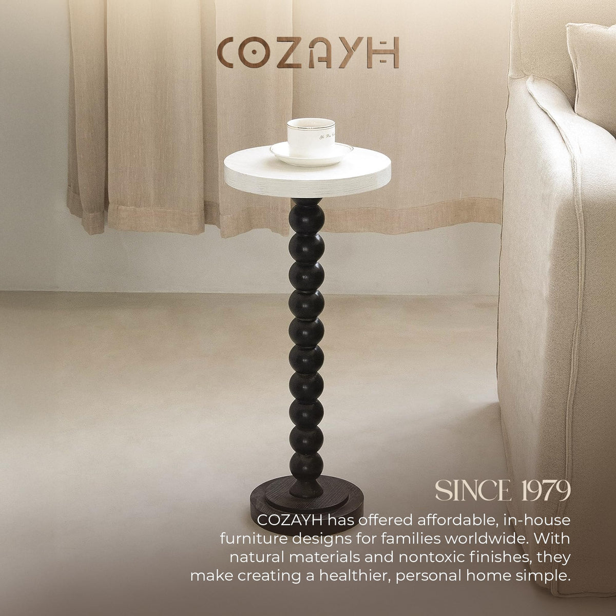 Small Pedestal End Table L8018