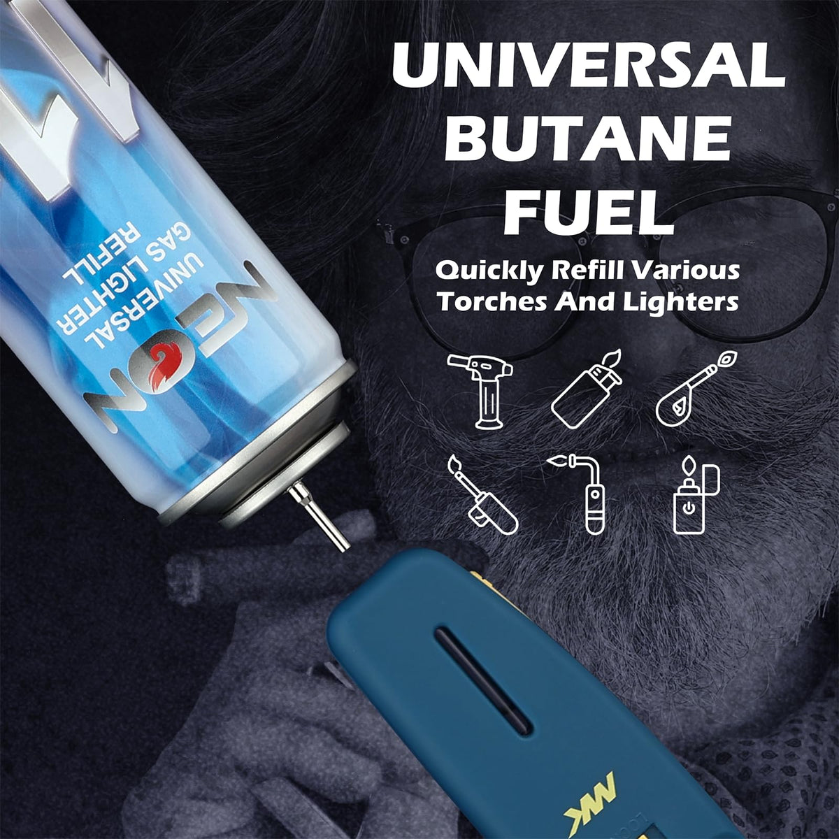 11X Ultra-Refined Butane Fuel 300ml with Metal Nozzle & 5 Adapters, 12 Cans G94762