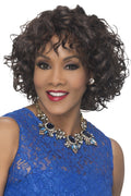 12" Medium Length Loose Mixed Curls Side Part Synthetic Wig K534