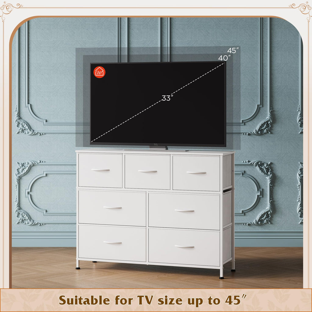 White 7 Drawer Dresser L993746