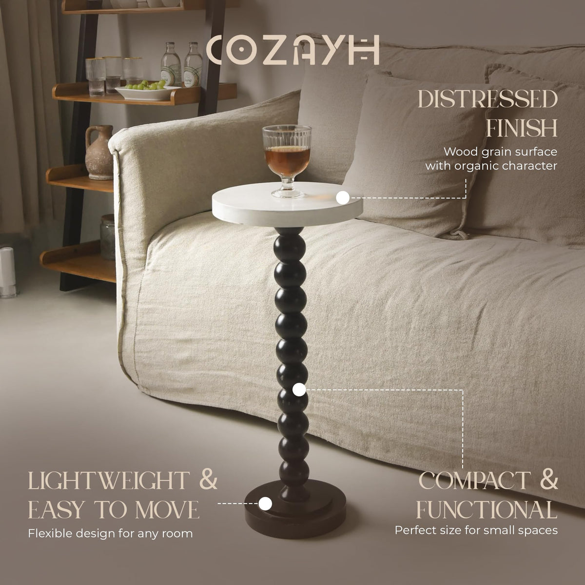 Small Pedestal End Table L8018