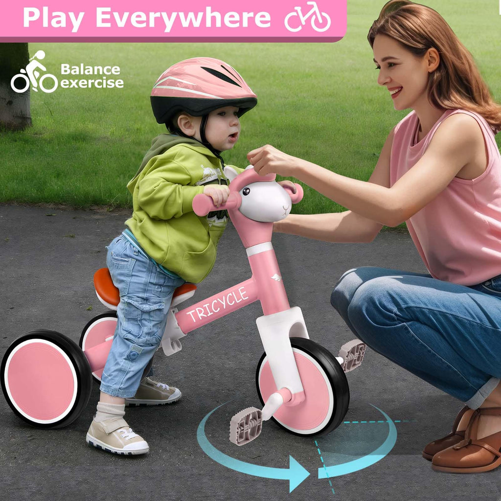 4-in-1 Kids Tricycle with Light & Music K628525