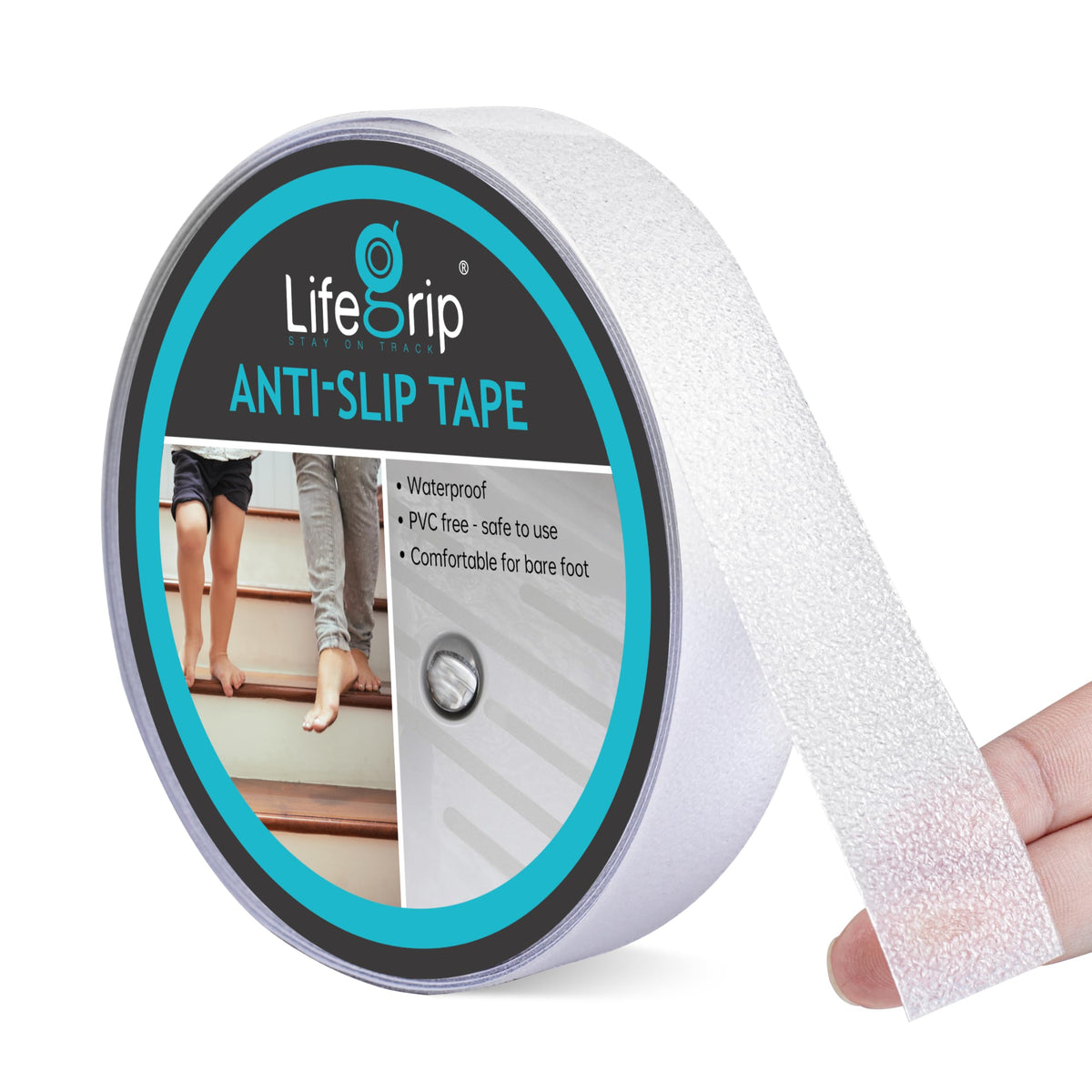 Clear Anti Slip Tape 1" x17Ft Waterproof Grip Tape B4756