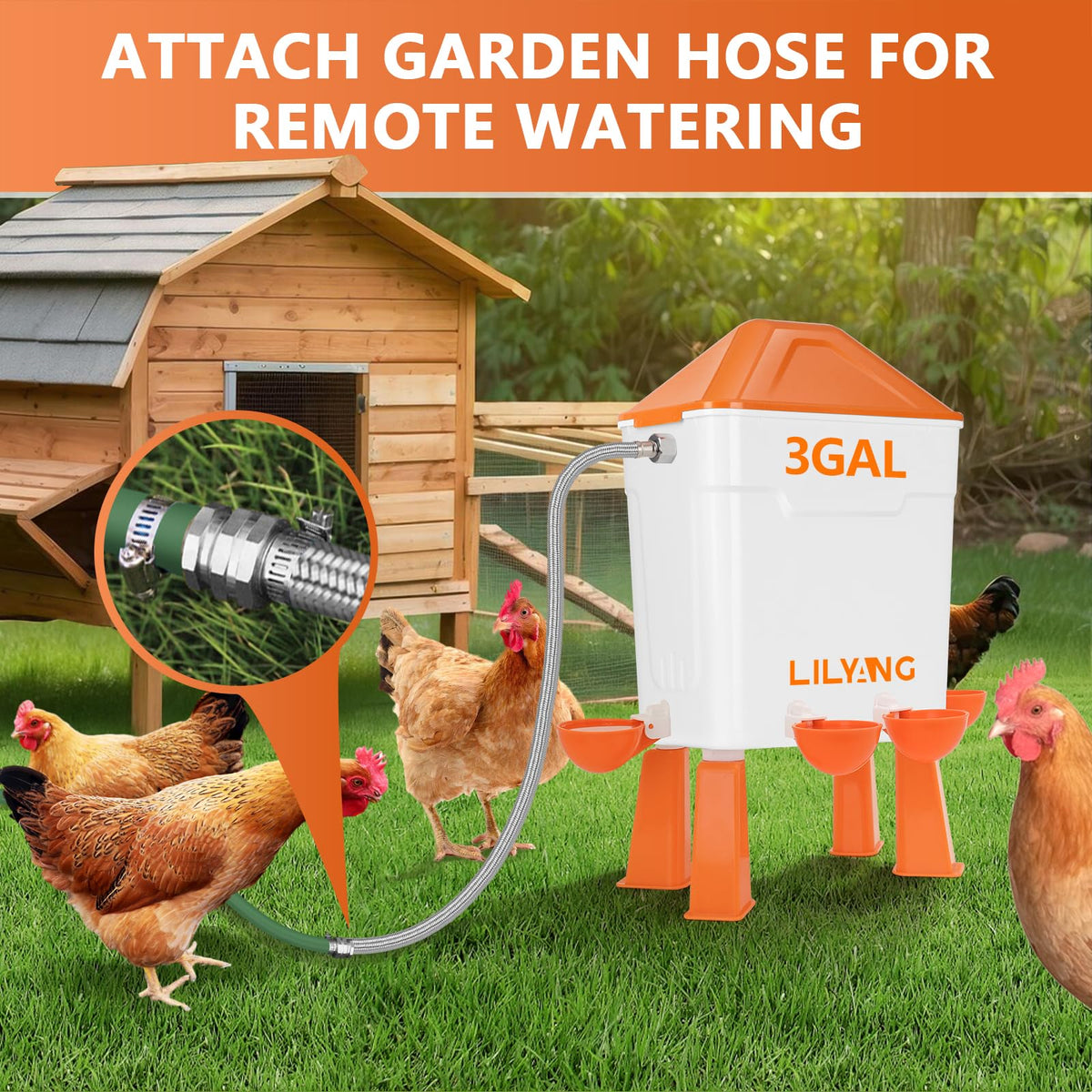 Automatic Chicken Waterer 3 Gallon G32339