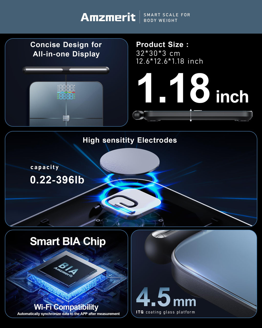 Smart Body Weight Scale with Handle H429