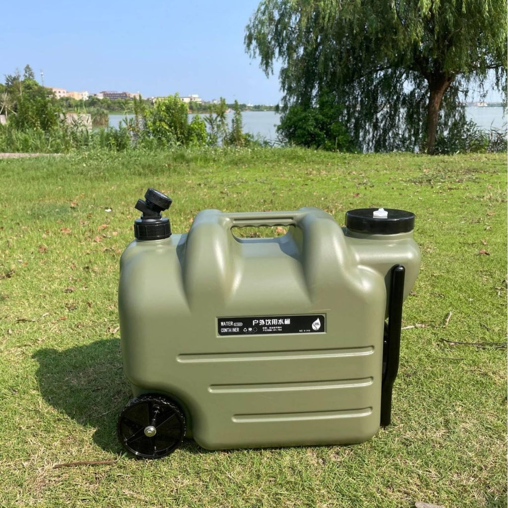 Portable Water Dispenser with Faucet Wheels Large Capacity W638631