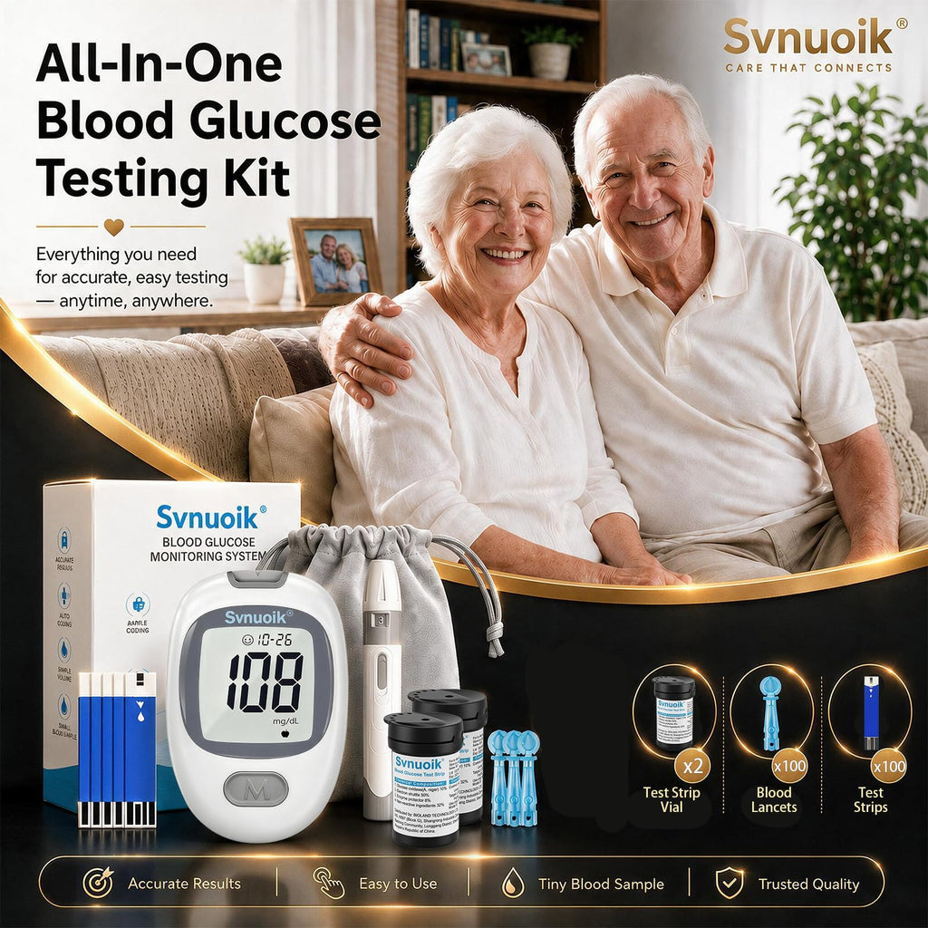 Blood Glucose Monitor Kit with 100 Strips & Lancets J75064